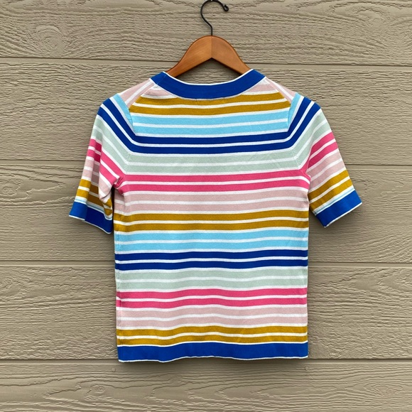 Boden Rachel Knitted Tee - Rainbow Stripe (Size Small) - Picture 2 of 2
